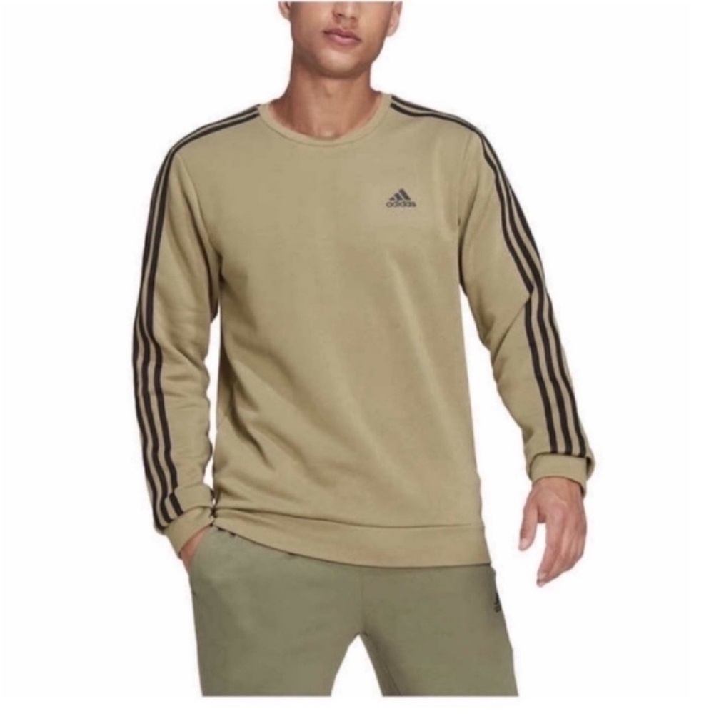 NWT Adidas Men Crewneck Sweatshirt GREEN OLIVE - size M cozy comfy winter